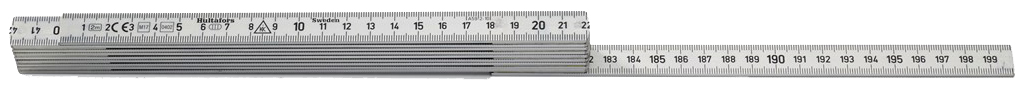 Gliedermeter 2 m aus Aluminium
