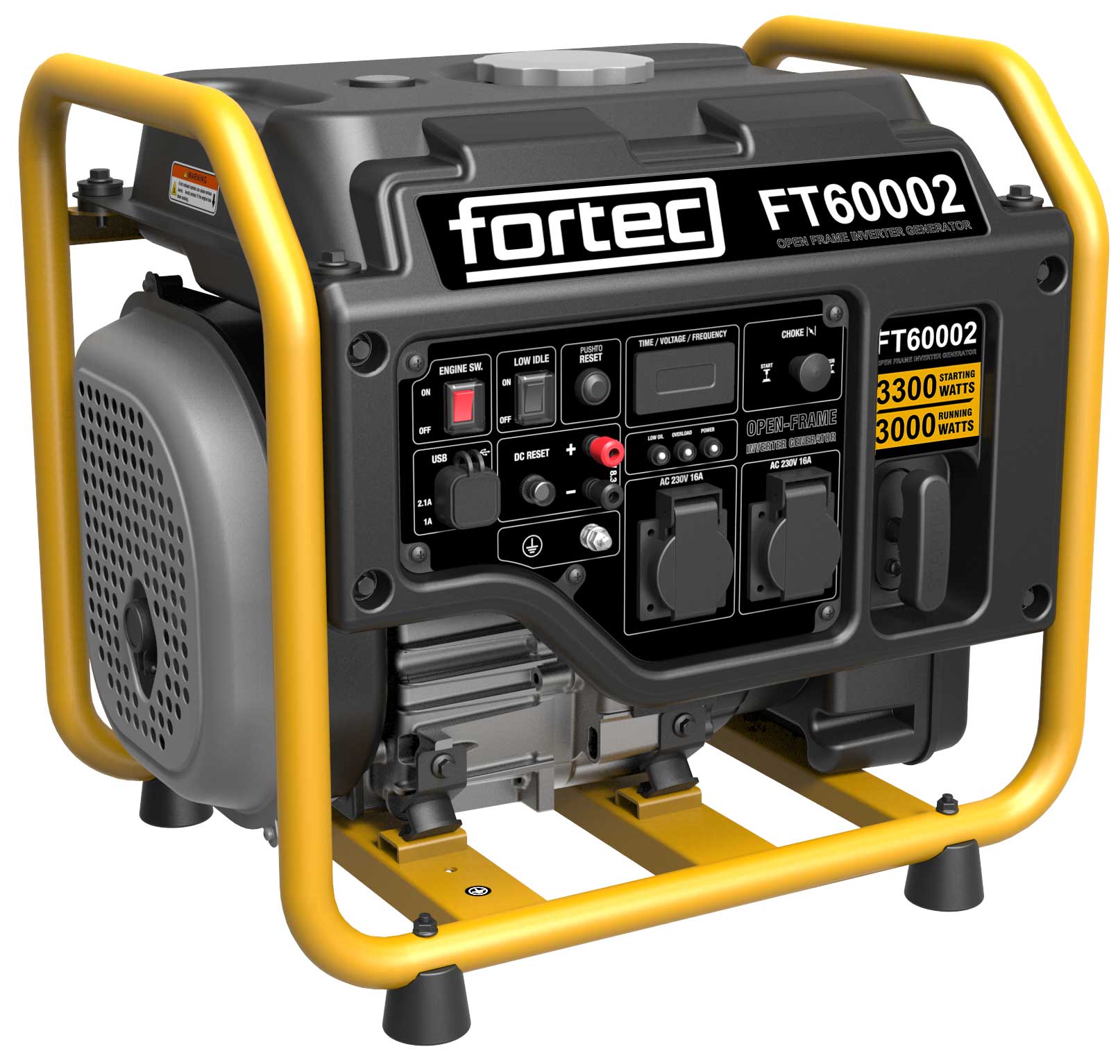 Stromerzeuger fortec INVERTER 3300 Watt, Benzin FT60002