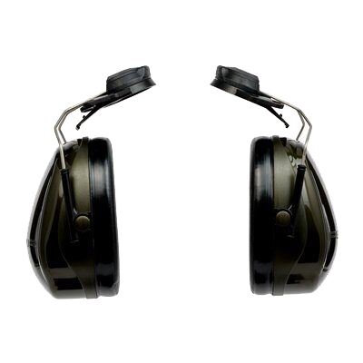 Kapselgehörschutz OPTIME II H520P3E, grün, 30dB. für Helmbefestigung System 30 mm Steckschlitze