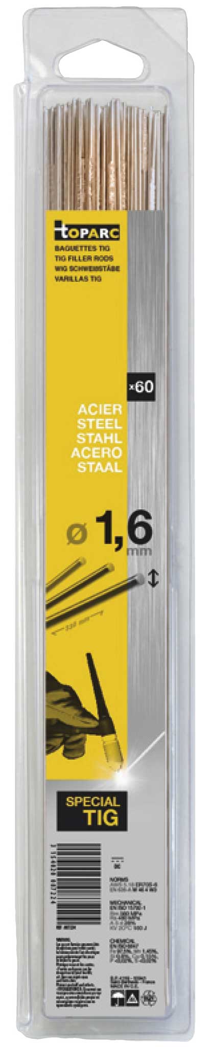 Schweissstäbe WIG SG2 für Stahl (G3Si1)