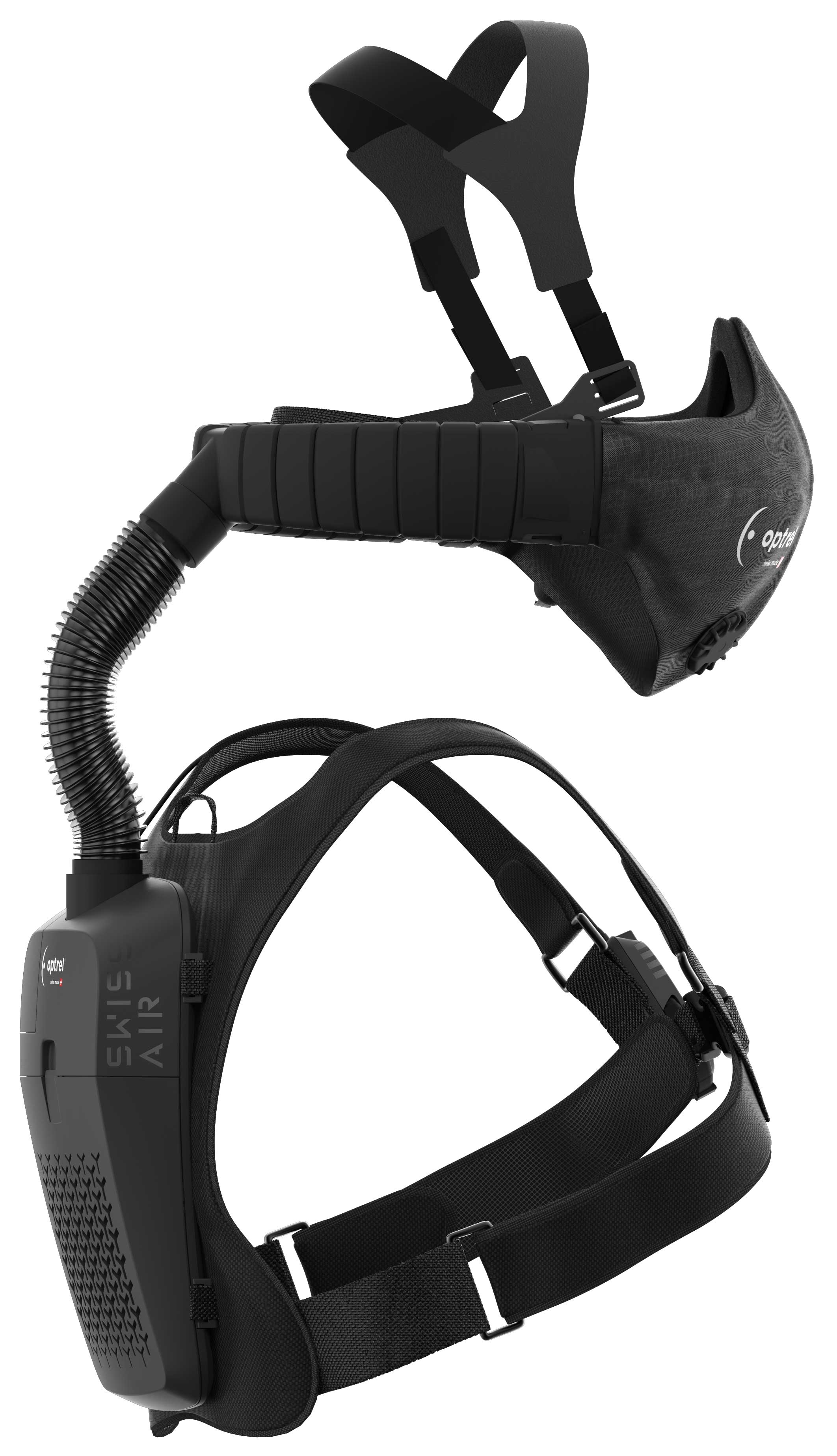 Swiss-Air Gebläse-Atemschutzsystem mit Halbmaske TH3, schwarz 4700.010 Optrel