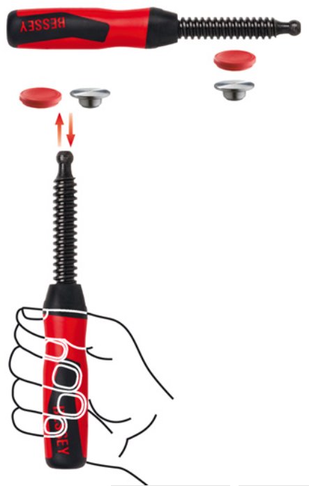 2-K-Griff inkl. wechselbare Druckplatte BESSEY