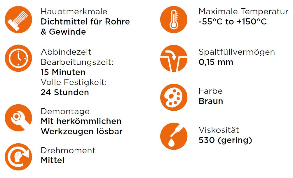 Demontierbare Gewindesicherung niedrigviskos OneBond 042 50 ml 78072764219 Loctite 542