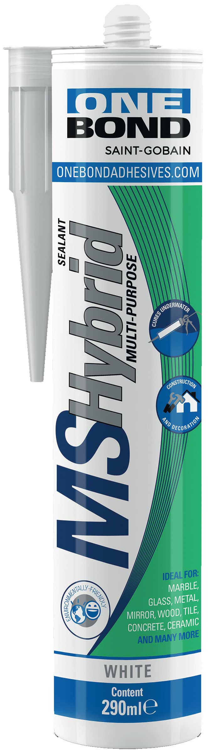 MS Hybrid Dicht- und Klebstoff OneBond MULTI-PURPOSE weiss, Kartusche à 280 ml