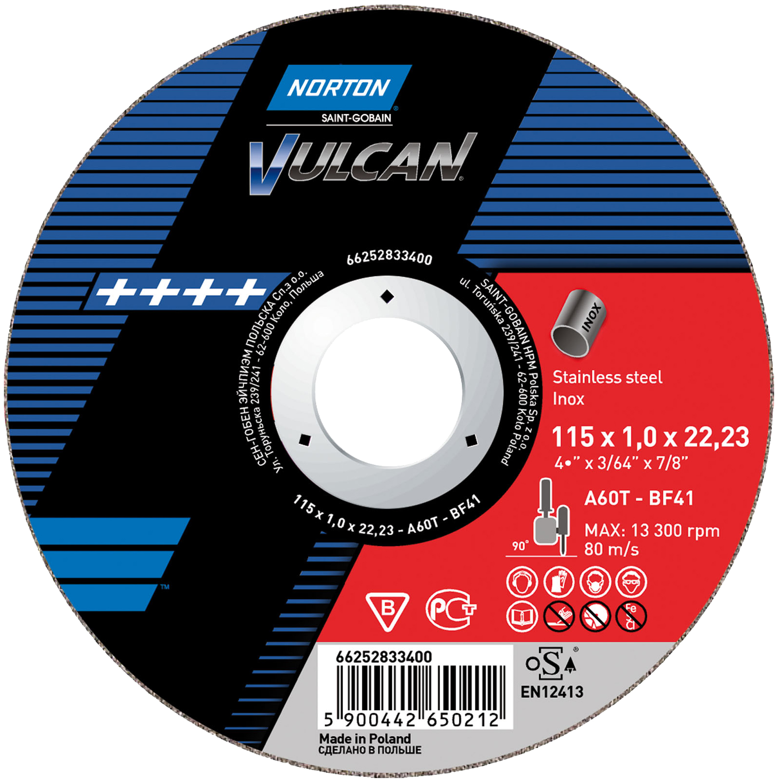 Trennscheibe NORTON VULCAN für Chromstahl