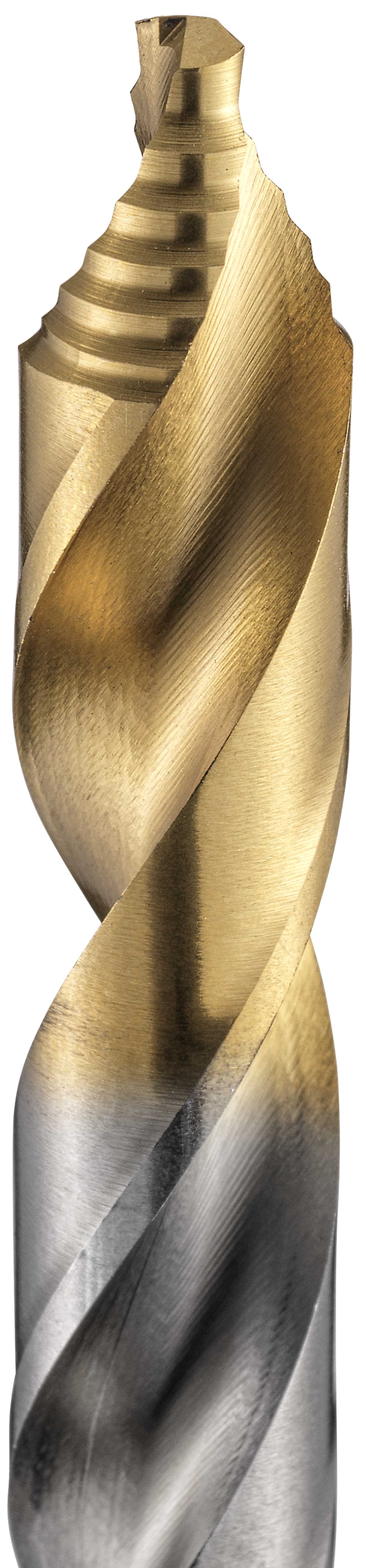 Spiralbohrer HSS-G mit TiN-Stufenspitze, DIN 338 FLOWSTEP