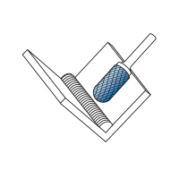 Hartmetall-Frässtift  HP-3 Form "C" Walzenrundform