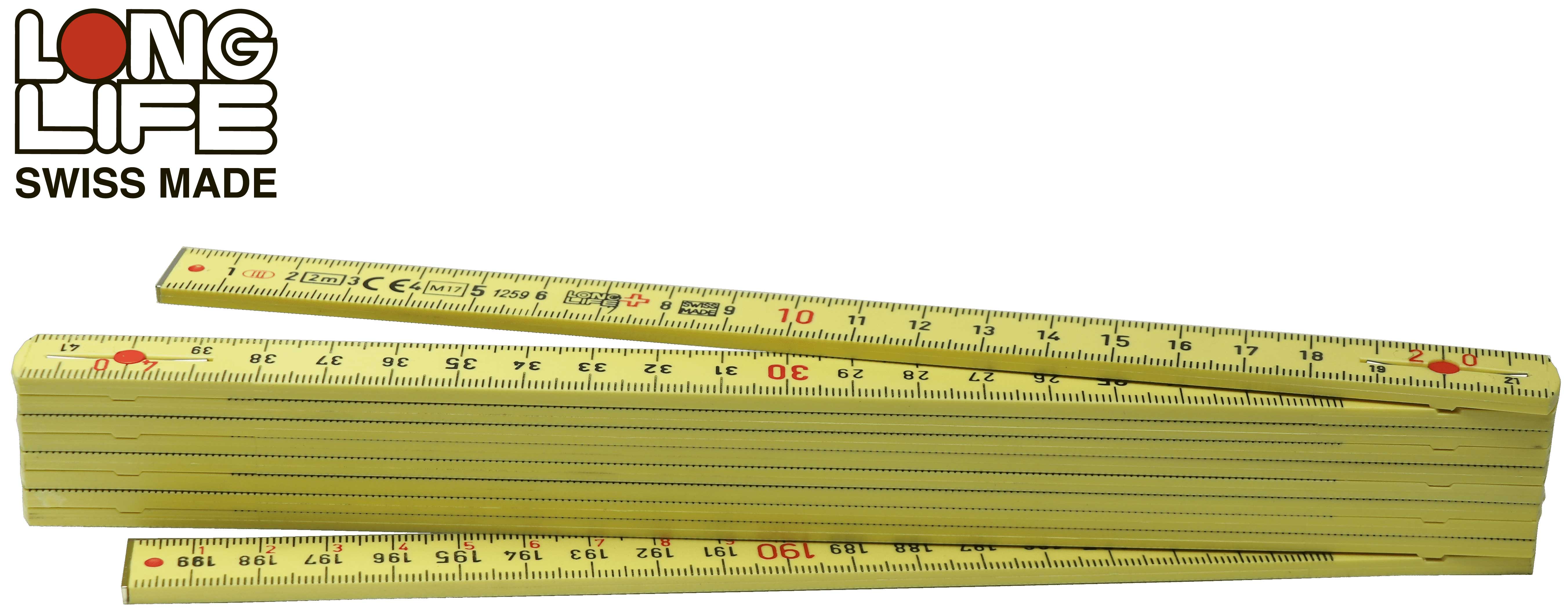Kunststoff-Gliedermeter 2 m LongLife Plus 1652 gelb