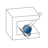 Hartmetall-Frässtift  HP-3 Form "D" Kugelform
