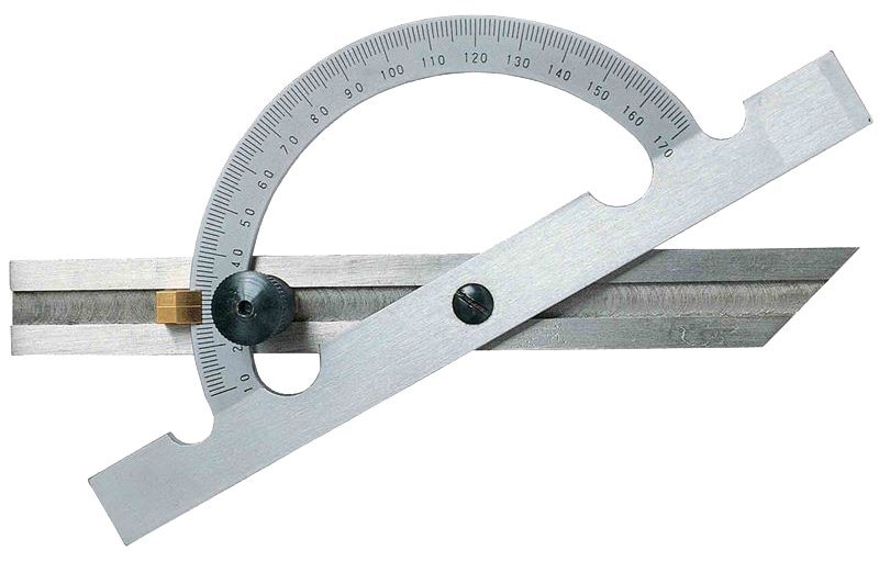 Gradmesser verstellbar aus Stahl mattverchromt