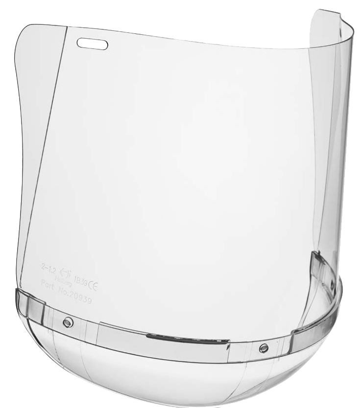 Polycarbonatscheibe farblos zu Helm-Gesichtschutzhalterung