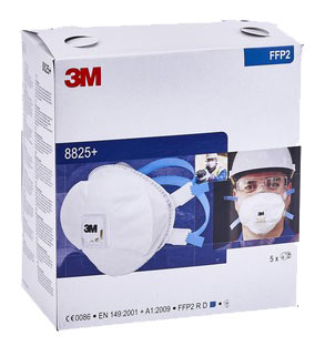 Feinstaubmasken 3M™ 8825+ FFP2, Packung à 5 Stück