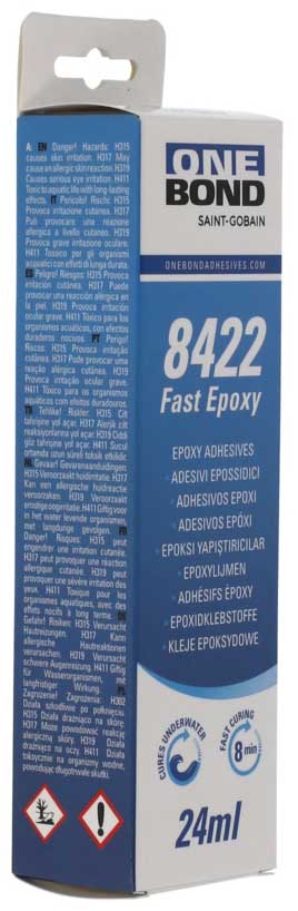 Zweikomponenten-Epoxidkleber OneBond 8422 schnell härtend Doppelkartusche 1:1 24 ml 78072764225
