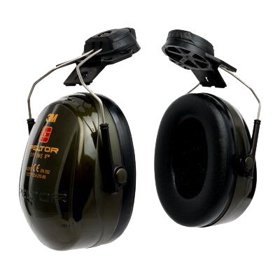 Kapselgehörschutz OPTIME II H520P3E, grün, 30dB. für Helmbefestigung System 30 mm Steckschlitze