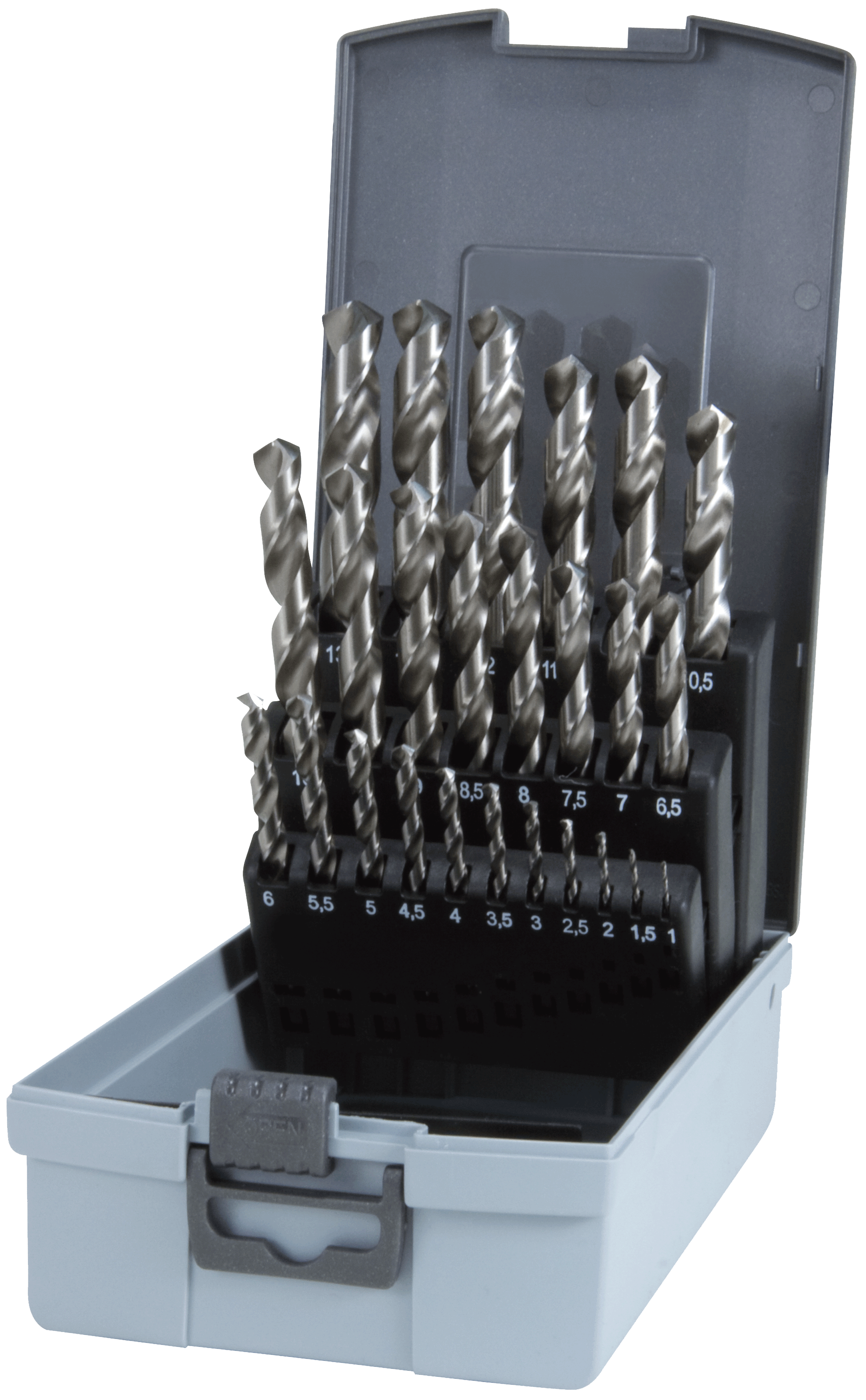 Spiralbohrer-Satz HSS-G für Metall, DIN 338, 1.0 - 13 mm