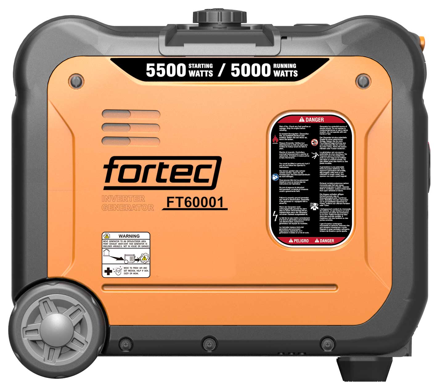 Stromerzeuger fortec INVERTER 5500 Watt, Benzin FT60001