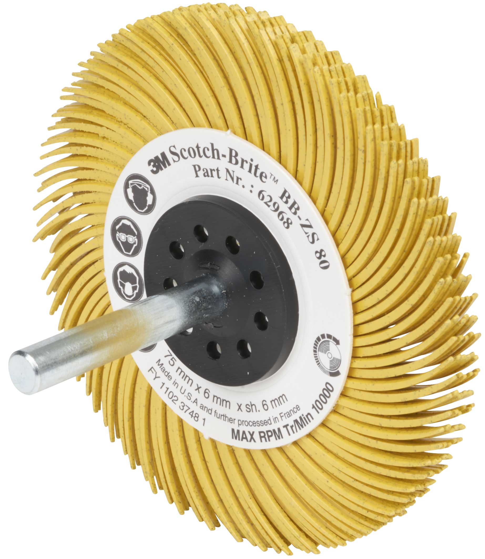 Reinigungsbürste 3M Scotch-Brite Radial Bristle Brush BB-ZS mit Schaft 62965 62968