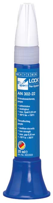Schraubensicherung niedrigfest 302-22, 0.20 mm, purpur, Ø max. M36 30222020