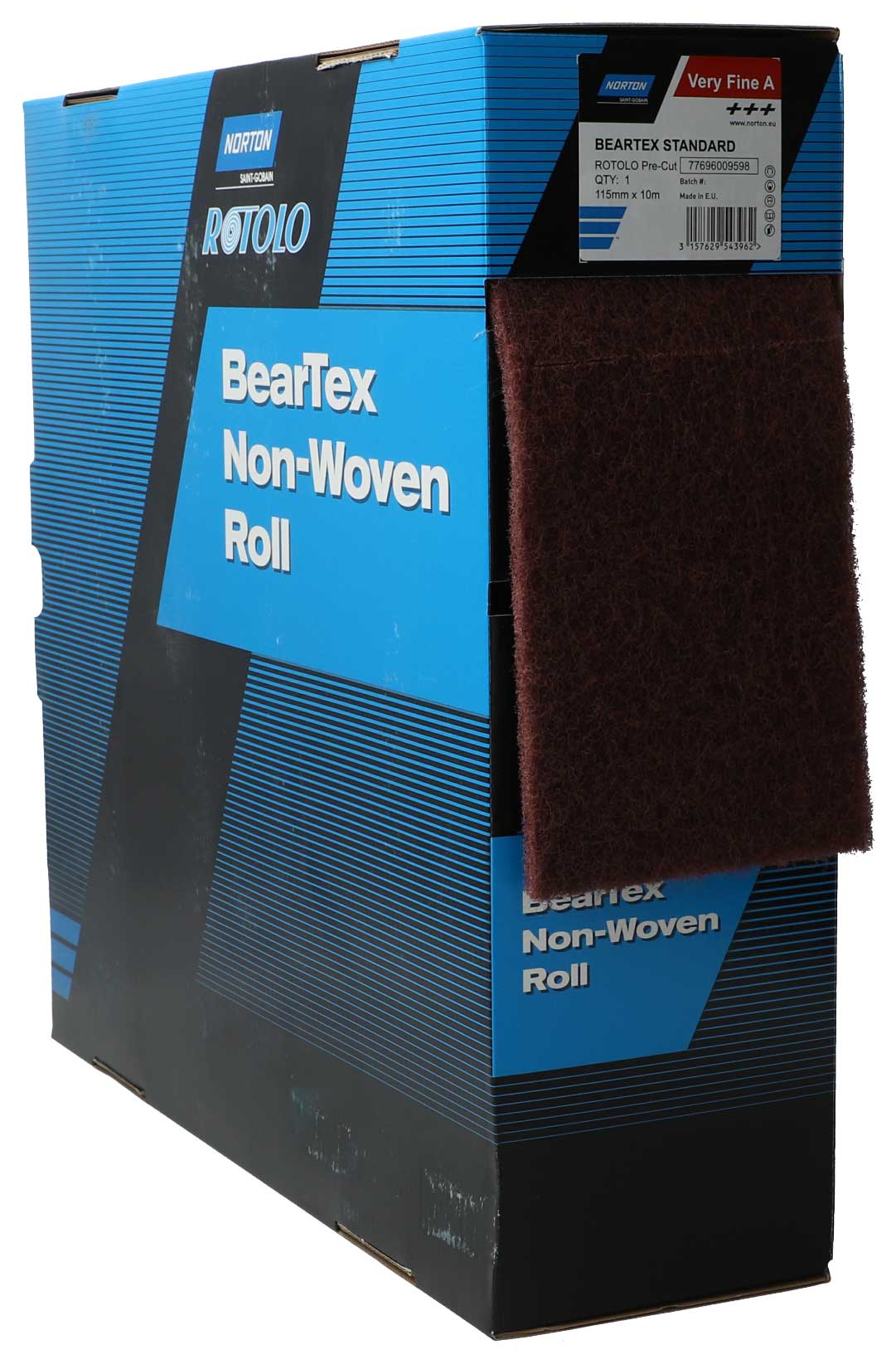 Schleifvliesrollen NORTON ROTOLO BeartTex 115 mm x 10 m, perforiert F2504 F4807 F2802 F0001