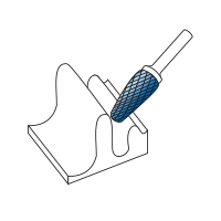 Hartmetall-Frässtift  HP-3 Form "L" Rundkegelform KARNASCH