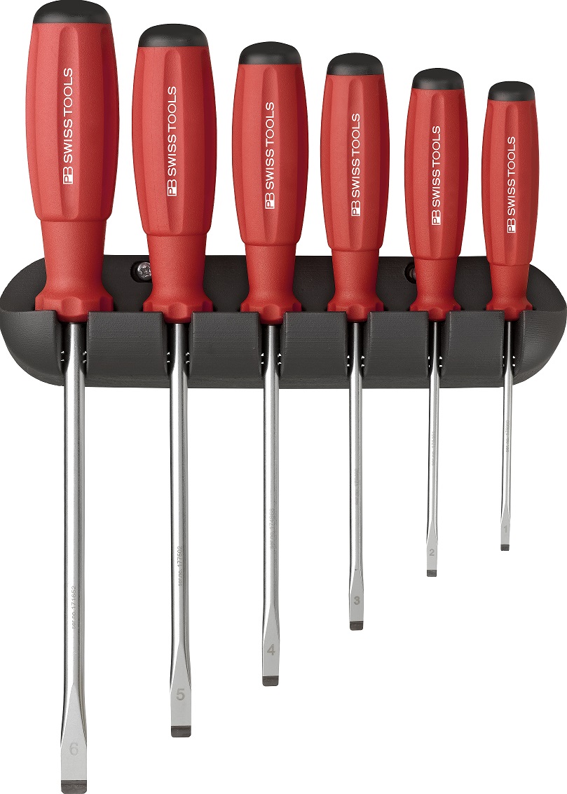 Schlitz-Schraubenzieher Satz mit Wandhalter PB 8240