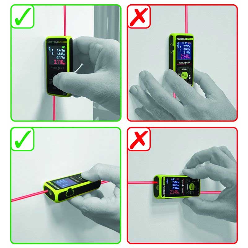 Distanzmesser METRICA FLASH DOUBLE Laser 61114