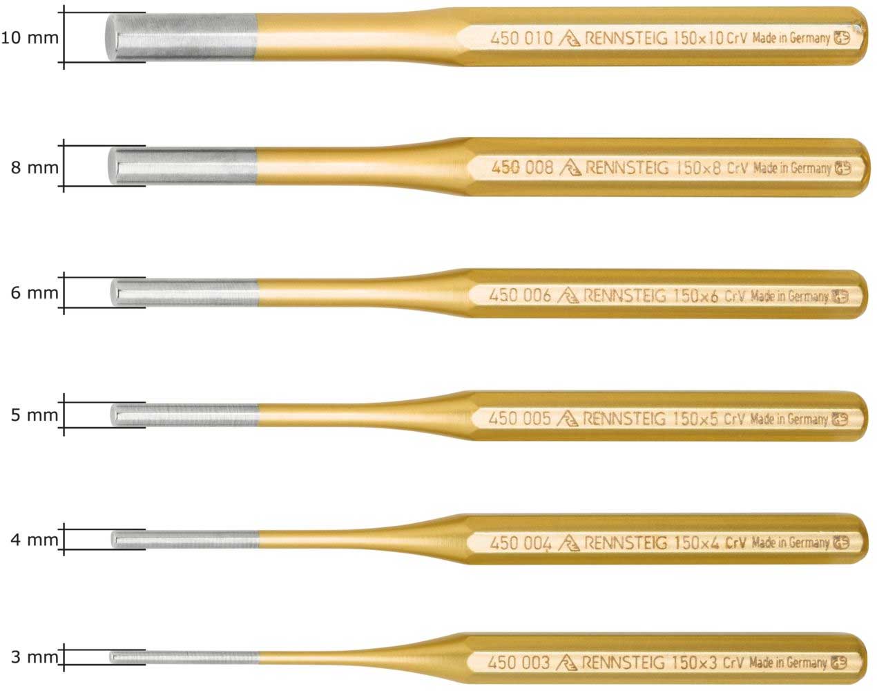 Splintentreibersatz 6-tlg DIN 6450