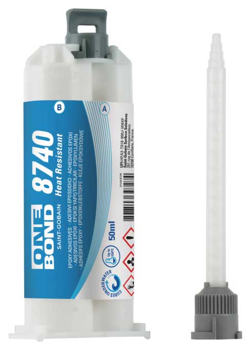 Zweikomponenten-Epoxid OneBond 8740 hitzebeständig Doppelkartusche 2:1 50 ml 78072764226