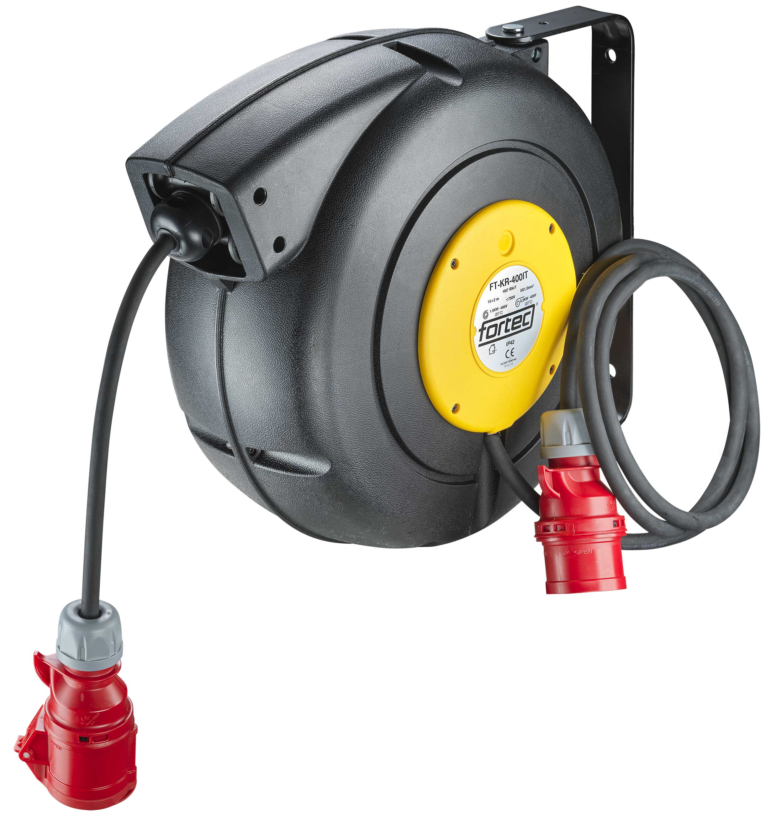 Kabelroller 400V, FORTEC Länge 17 m, FT-KR-400IT