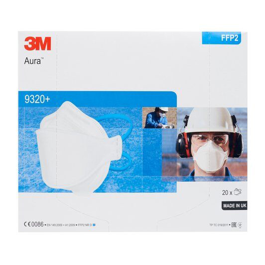 Feinstaubmasken 3M™ 9320+ FFP2, Packung à 20 Stück