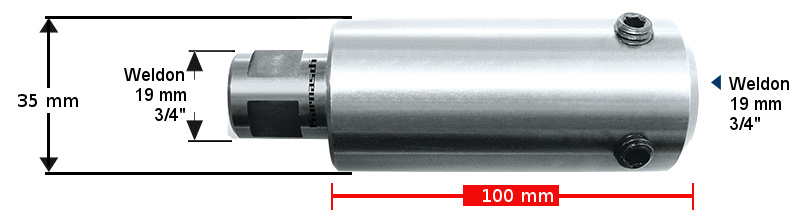 Verlängerung 100 mm Weldon 19, 20.1417 KARNASCH
