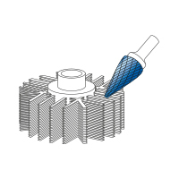 Hartmetall-Frässtift  HP-3 Form "M" Spitzkegelform KARNASCH
