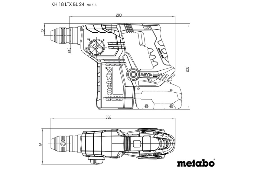 Akku-Kombihammer KH18LTX-BL24 Metabo 601713800