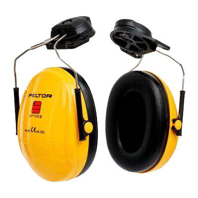 Kapselgehörschutz OPTIME I H510P3E, gelb, 26dB. für Helmbefestigung System 30 mm Steckschlitze