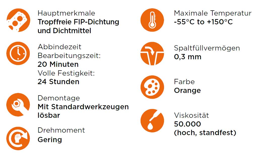 Flanschdichtmittel OneBond 074 hochviskos 50 ml Loctite 574 78072764221