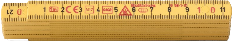 Gliedermeter 1 Meter aus Kunststoff