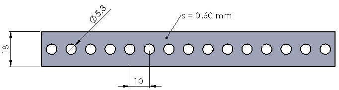 REGLA Lochband Stahl verzinkt, 18 x 0.6 mm / 5.2 x 5.2 mm, Rolle à 45 Meter