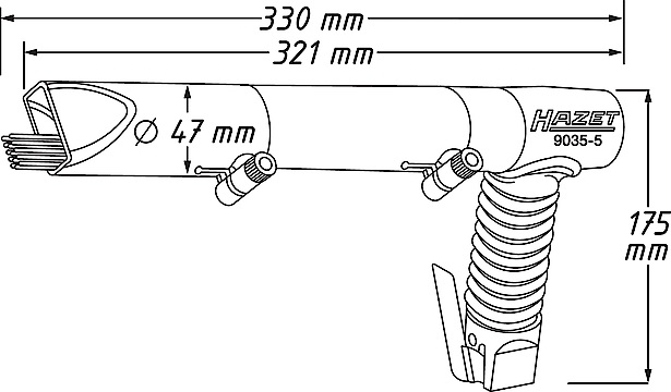 Druckluft-Nadelentroster 9035-5 HAZET