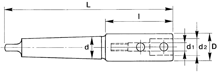 Zapfensenkerhalter INT Gr. 2, mit MK-Schaft