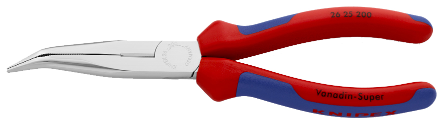 Flachrundzange mit Schneide, gekröpft KNIPEX 26 25 200