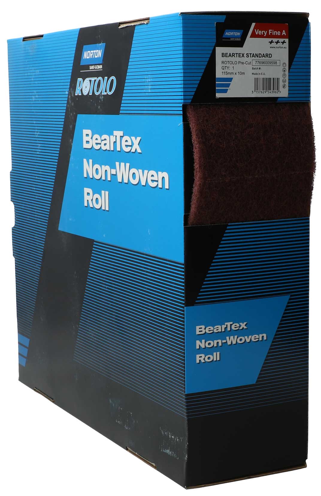 Schleifvliesrollen NORTON ROTOLO BeartTex 115 mm x 10 m, perforiert F2504 F4807 F2802 F0001