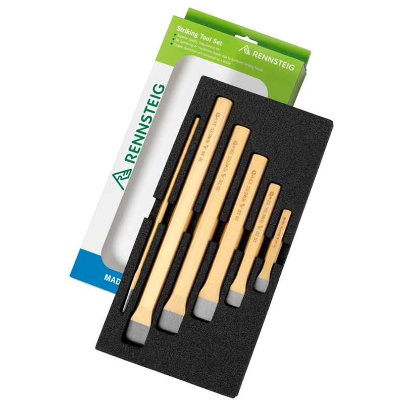 Flachmeissel-Set 6-tlg mit Einlage RENNSTEIG 421 010 0 UES