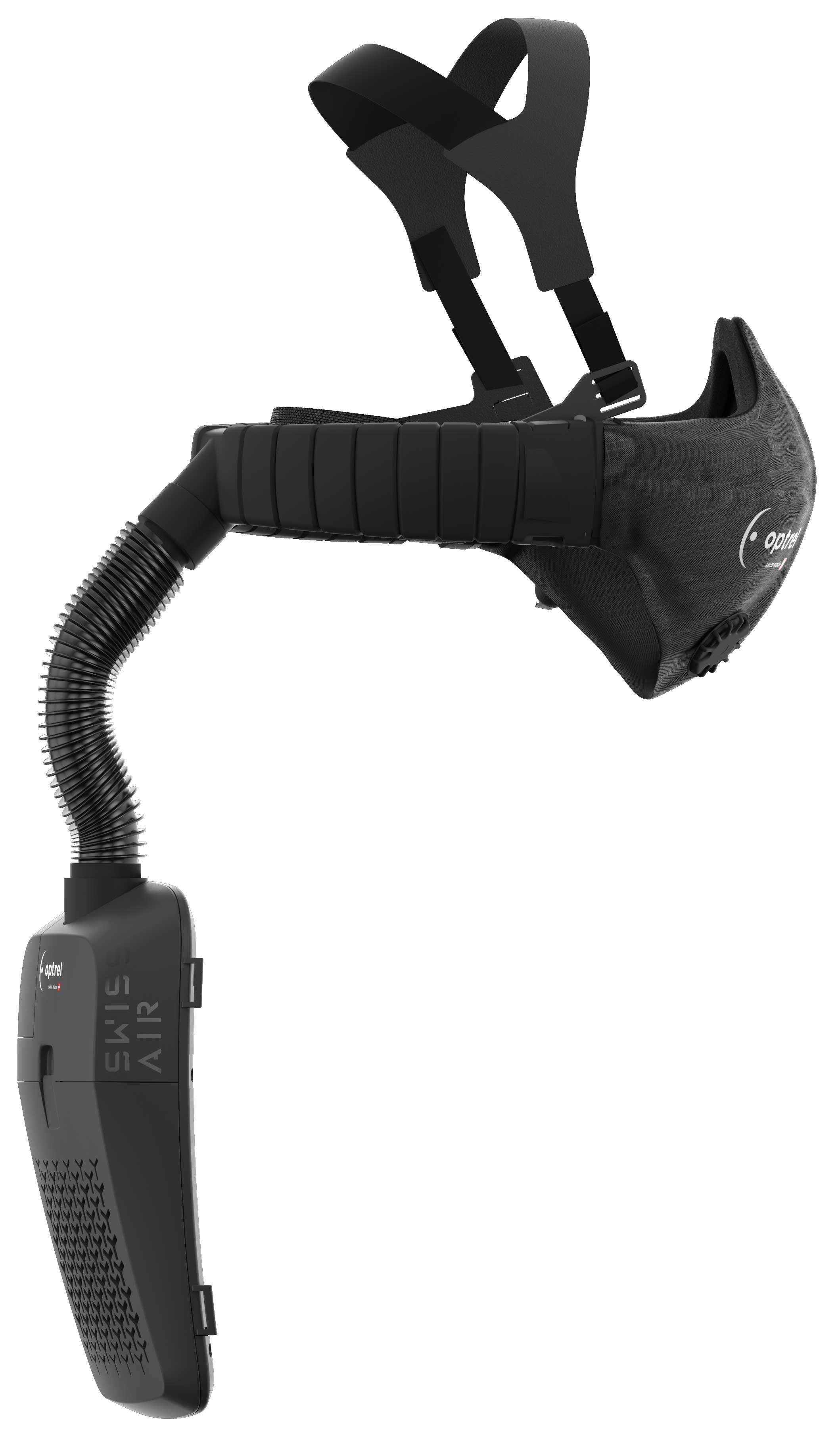 Swiss-Air Gebläse-Atemschutzsystem mit Halbmaske TH3, schwarz 4700.010 Optrel
