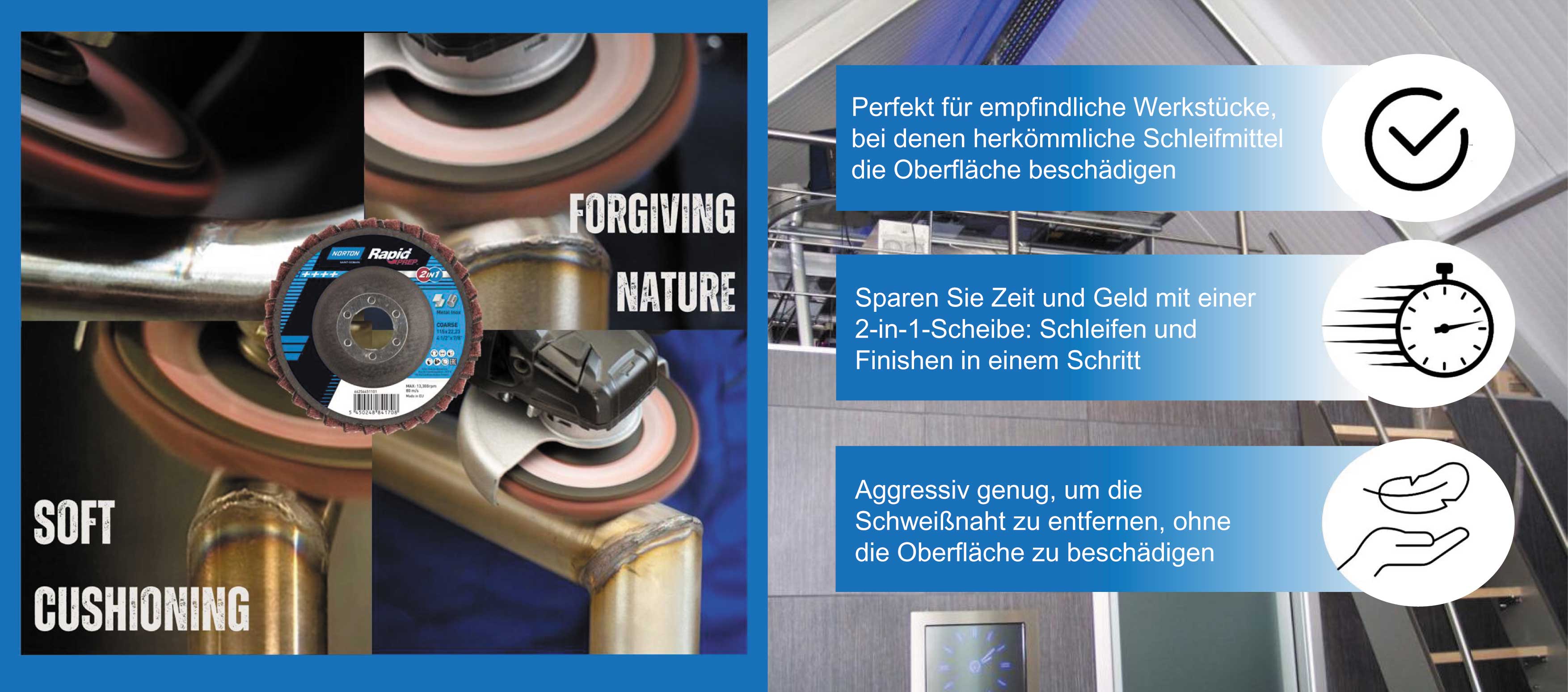 Kombi-Schleiflamellenteller 2-IN-1 Norton RapidPrep SCM