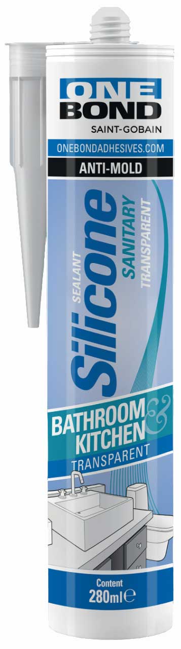Sanitärsilikon OneBond Premium Schimmelresistent, transparent, Kartusche à 280 ml