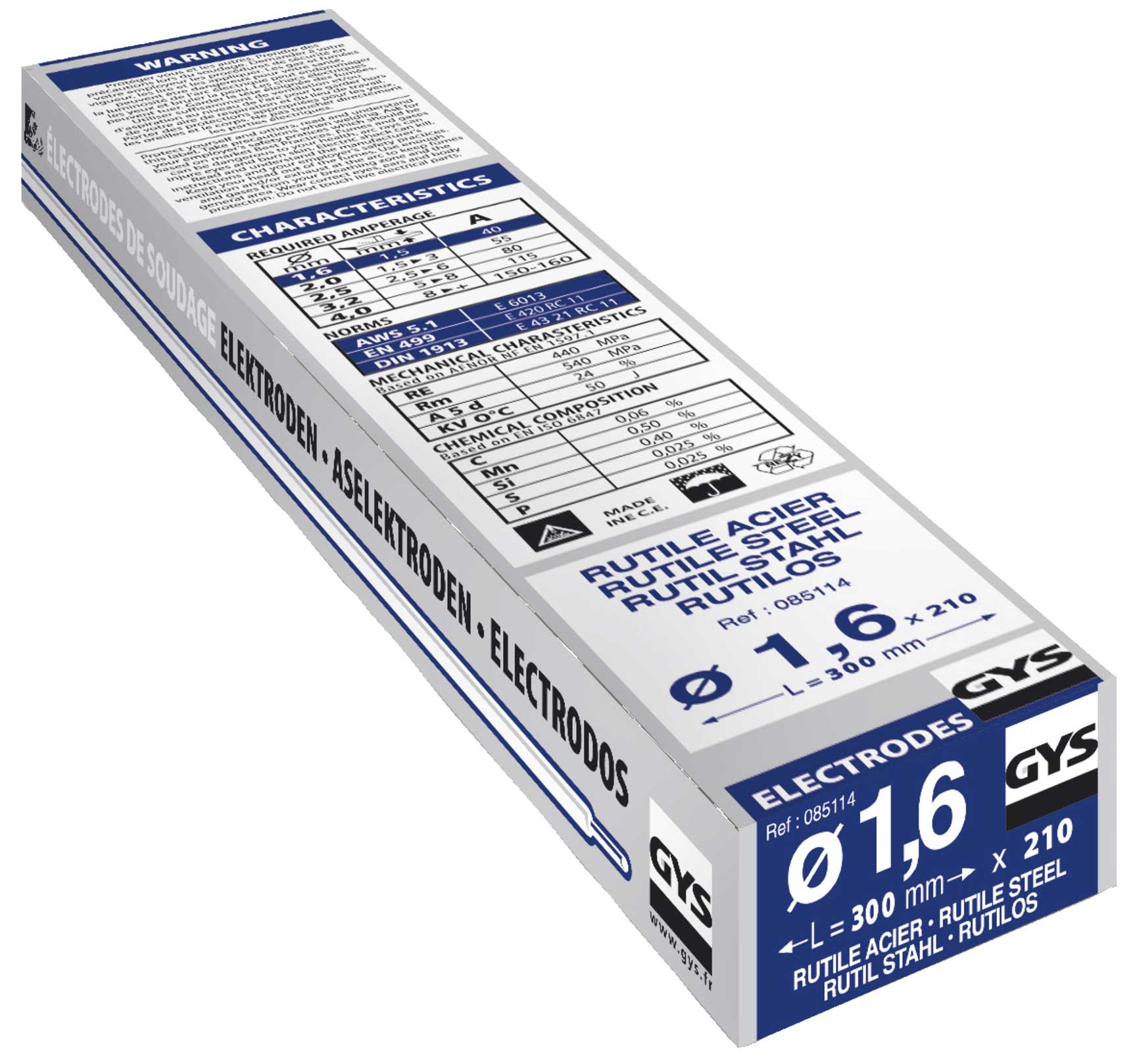 Elektrode Rutil E6013 für unlegierte Stähle