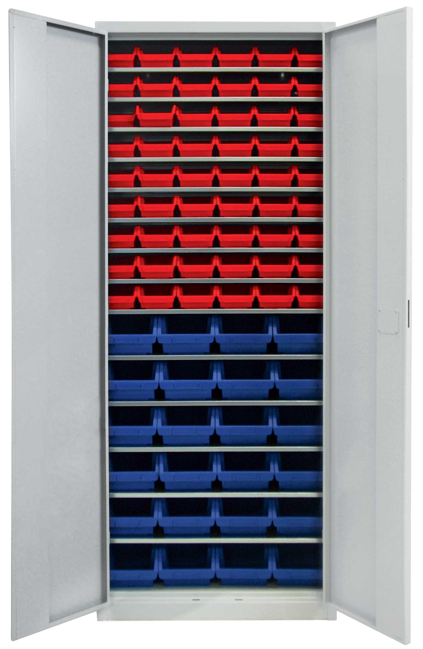 Flügelschrank METEC mit Sichtlagerkästen 40826