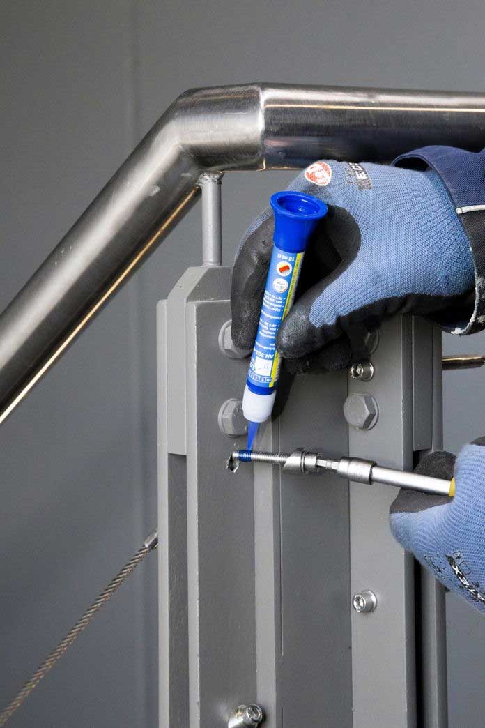 Schraubensicherung WEICONLOCK mittelfest AN 302-43, 0.25 mm, blau, Ø max. M36, mit Trinkwasser- und DVGW-Zulassung 30243020 302430150