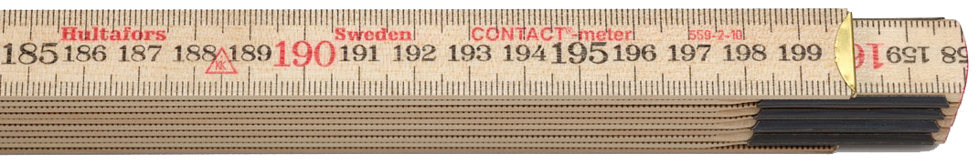 Gliedermeter 2 m (Kontakt-Meter) aus Holz