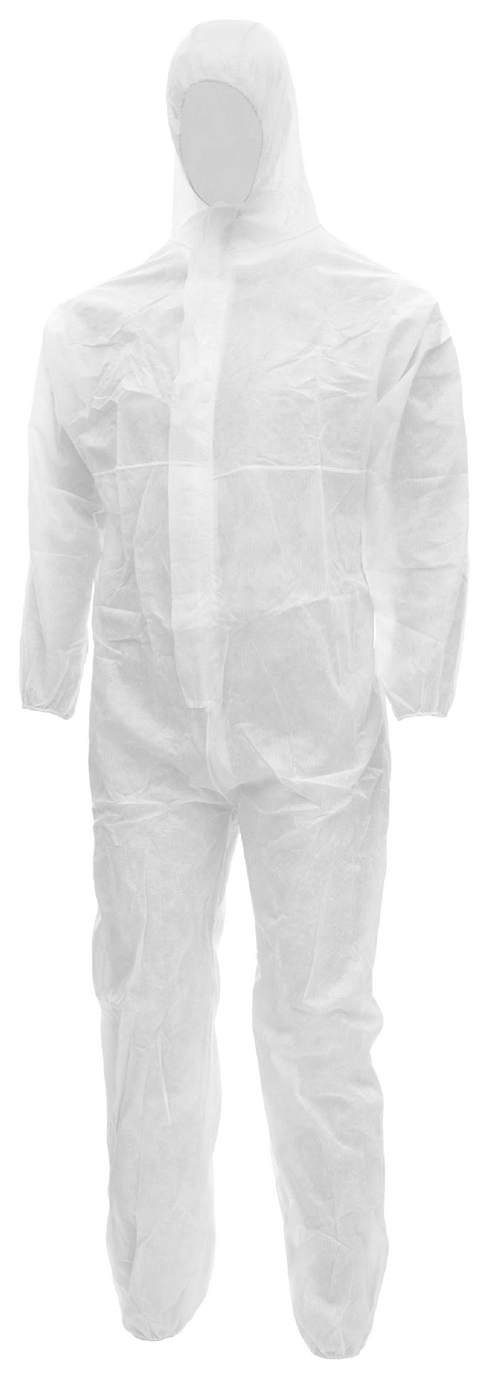 Schutzoverall NITRAS 4500 weiss, PP mit Kapuze